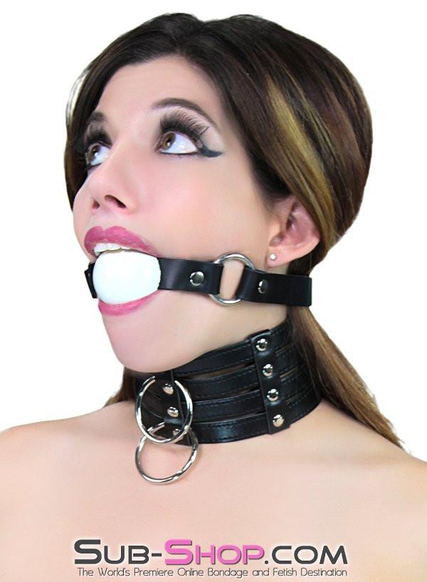 1648DL      Naked Lust Strappy Tall Collar and Leash Set - Image 2