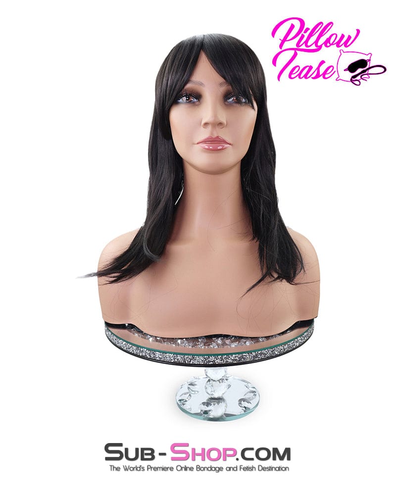9961AE Natalia 16" Medium Length Black Straight Cosplay Roleplay Wig - Image 9