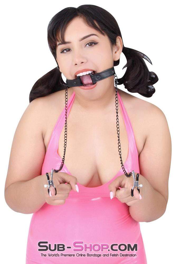 2258MQ      Oh-My Ring Gag with Black Wicked Nipple Clamps Set - MEGA Deal - Image 8