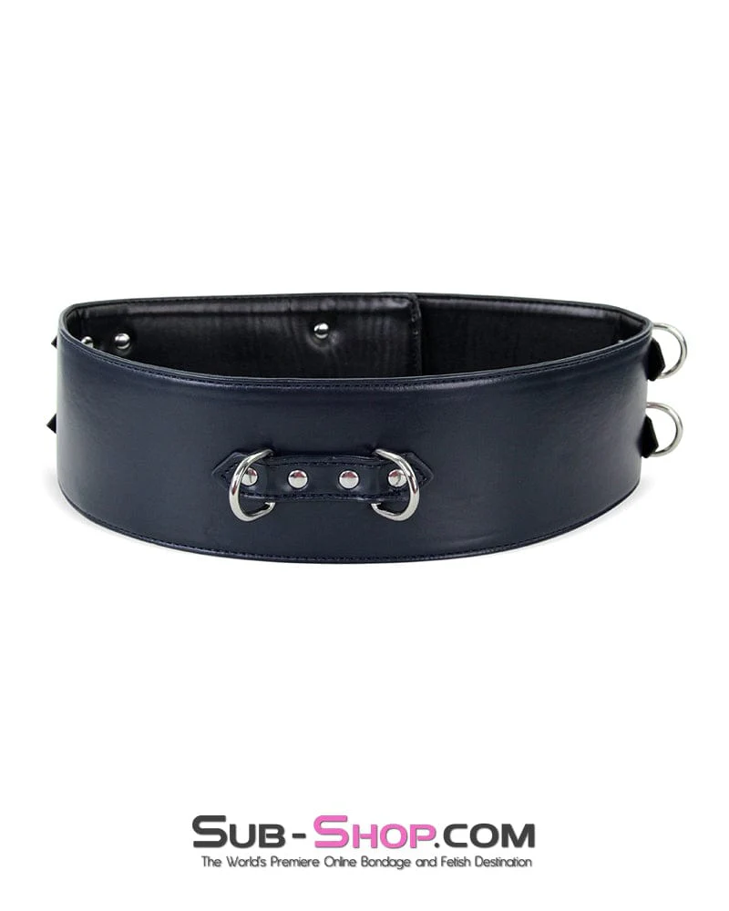 9947M Padded Bondage Belt, Thigh Cuffs, Wrist Cuffs and Connector Strap Full Bondage Set - Image 9