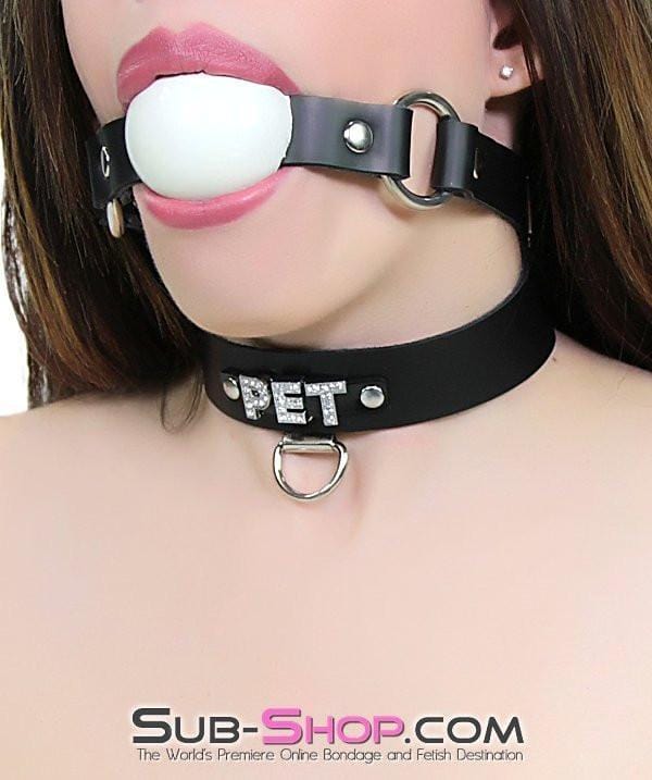 6842A PET Rhinestone Collar, Black Leather - Image 21
