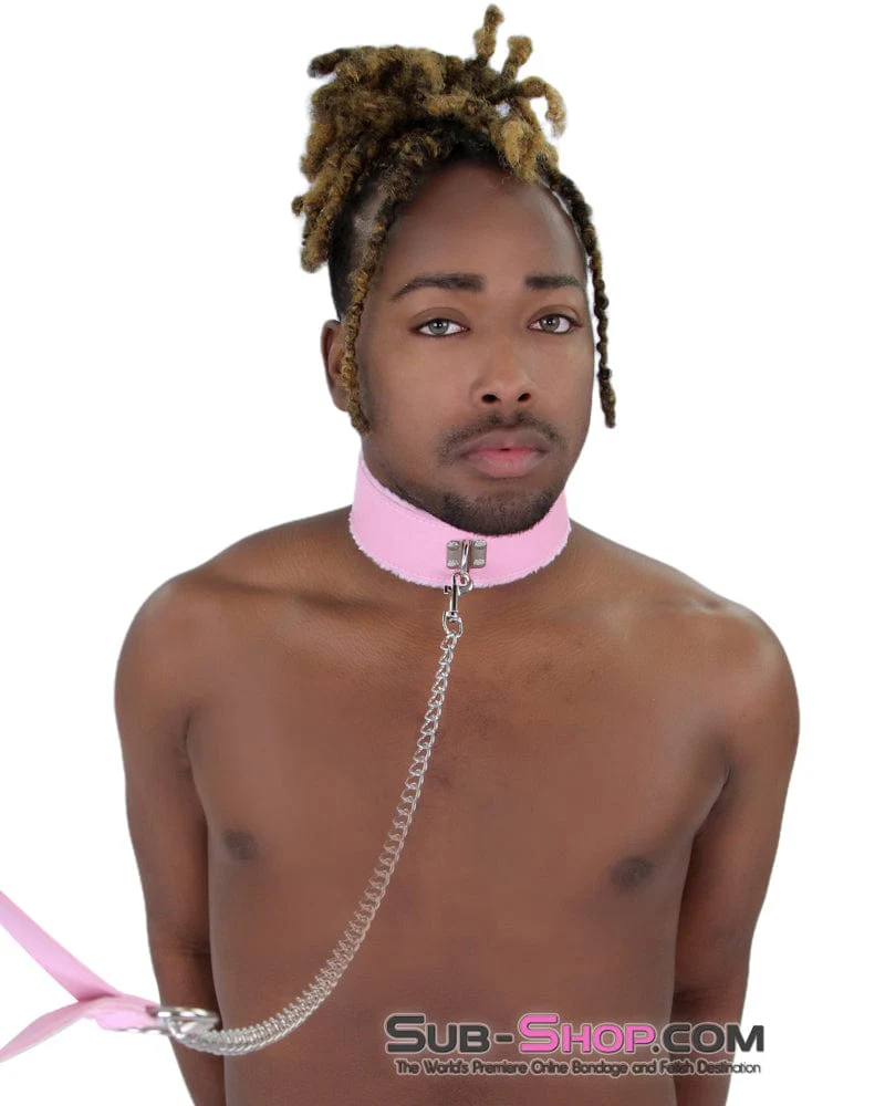 2785MQ      Pink Handle Chained Bondage Leash - Image 3