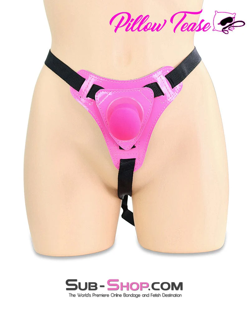 1413DL      Pink Power Play Strap On Dildo Harness with Silicone Ripple Dildo - Image 7
