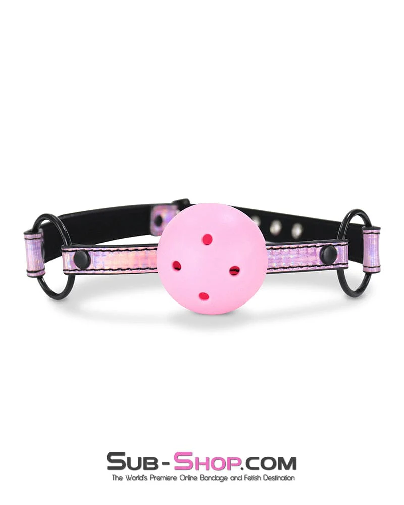 2620DL Iridescent Pink Breather Drool Ball Gag