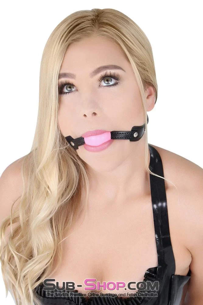 1815R-SIS Pretty Sissy Boi Beginner's Fetish Mistress Pink Rubber Ballgag - Image 5
