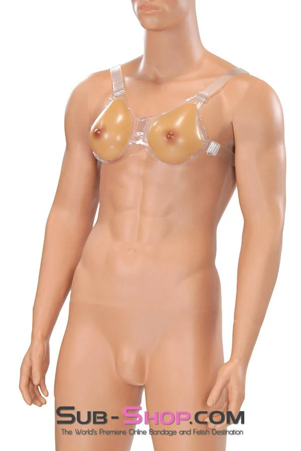 9842RS-SIS      Pretty Sissy Boi Selena Real Feel Silicone Domme Breast Forms with Nipples, A Cup - Image 7
