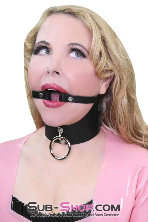 1442A-SM-SIS Pretty Sissy Slave Hussy Smooth Plastic Ring Sissy Bimbo Gag, Small Ring - Image 8
