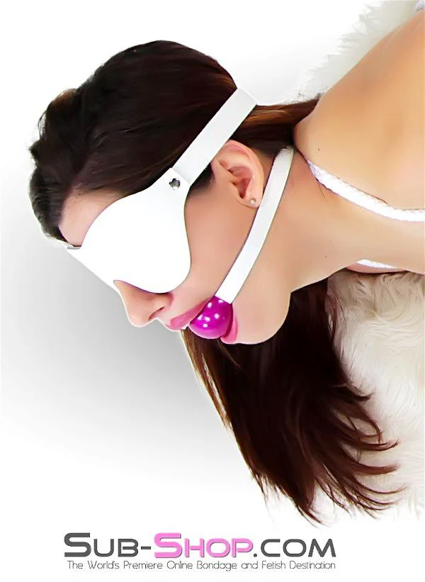 1453A Pure Pleasure White Leather Blindfold - Image 6