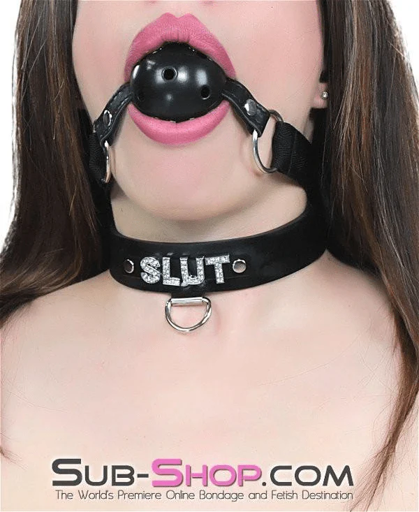 0715A Rubber SLUT Collar - Image 5