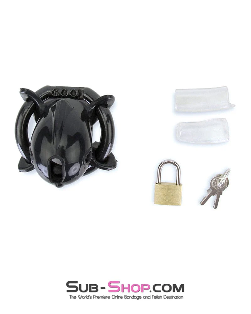 9098AE      Ruined Orgasms Black Silicone Chastity Cock Cage - Image 23