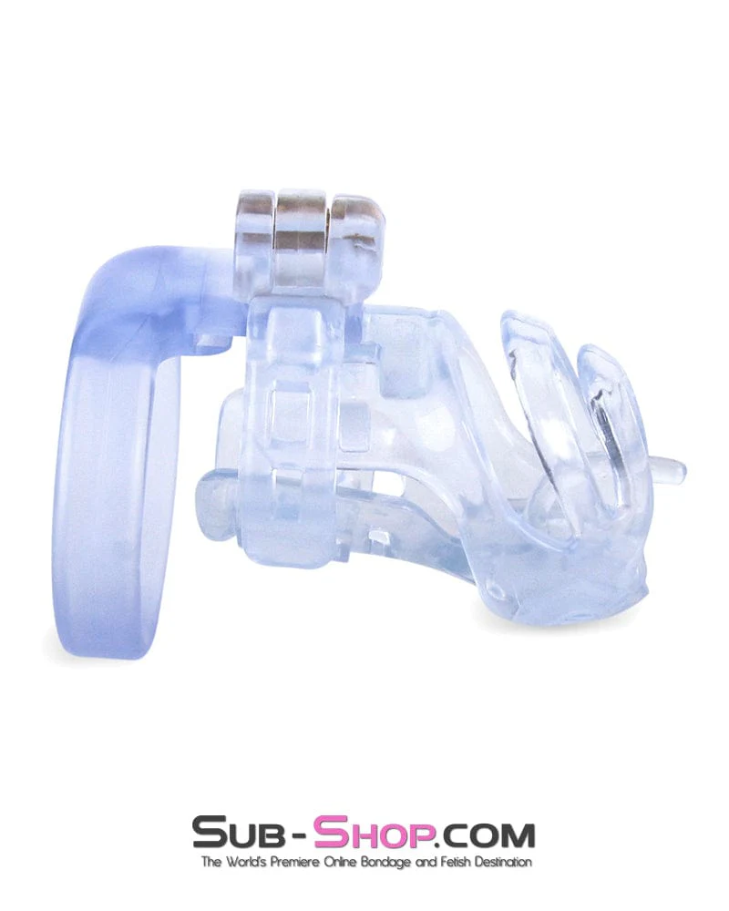 9336M Short Clear Male Chastity with Optional Prince Albert Insert - Image 2