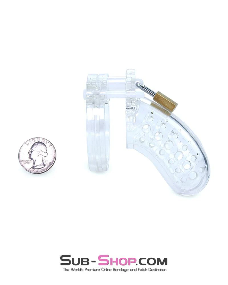 1623AR      Short Stockade Clear Cage Male Chastity Device - MEGA Deal - Image 6