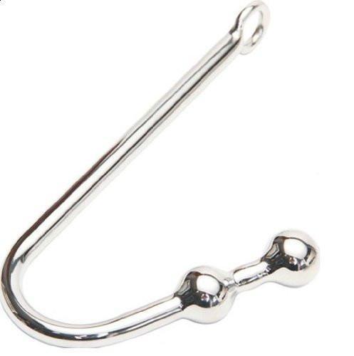 9315HS-SIS Sissy Trap Chrome Steel Double Ball Bondage Slave Anal Hook - Image 5
