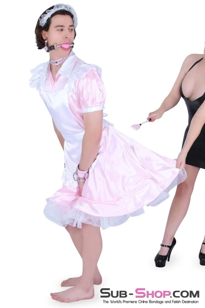 5764AE      Sissy Boi Maid Costume Sissy Roleplay Slave Serving Dress - Image 20