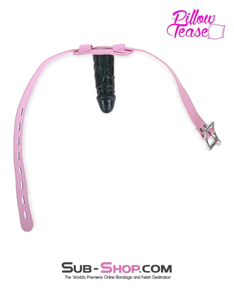 5731RS-SIS      Sissy Boi Princess Pink Kinky Mistress Deep Throat Trainer Locking 4" Penis Gag - Image 9