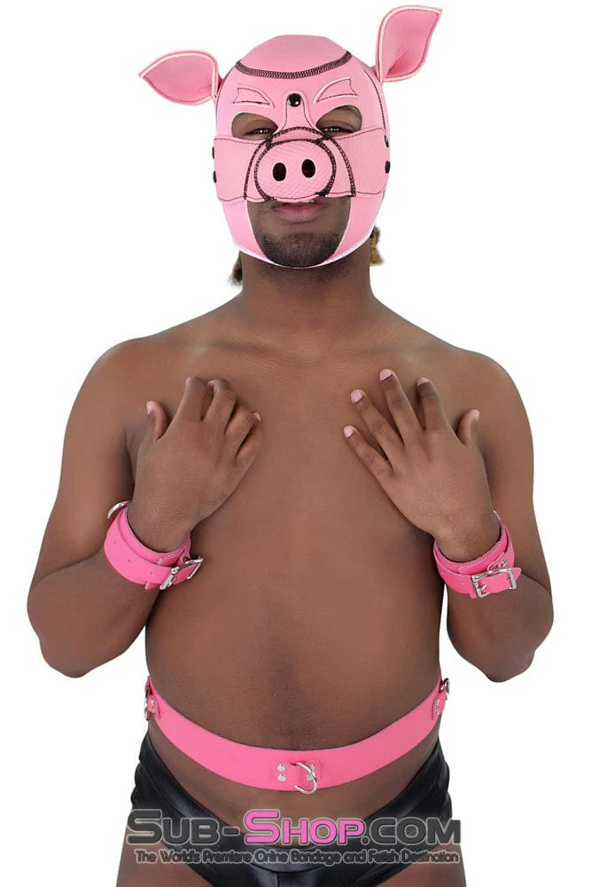 5724A-SIS Sissy Bondage Slave to Love Hot Pink Bondage Wrist Cuffs - Image 21