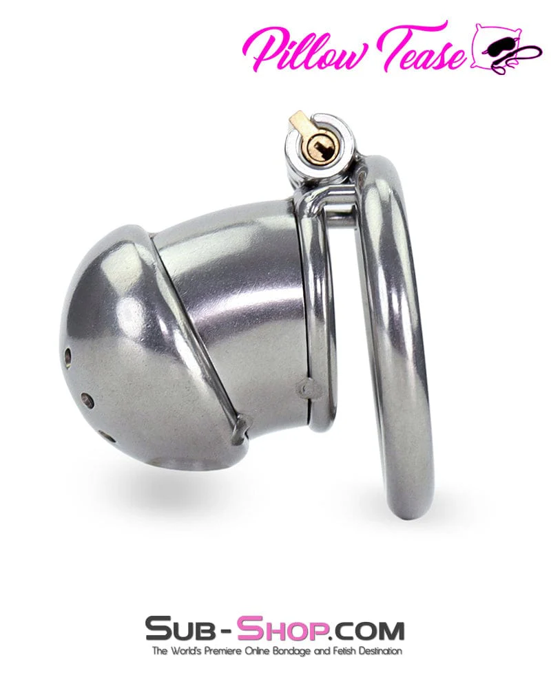 1875AR-SIS Sissy Cock Torment Locking Steel Chastity Cock Cage