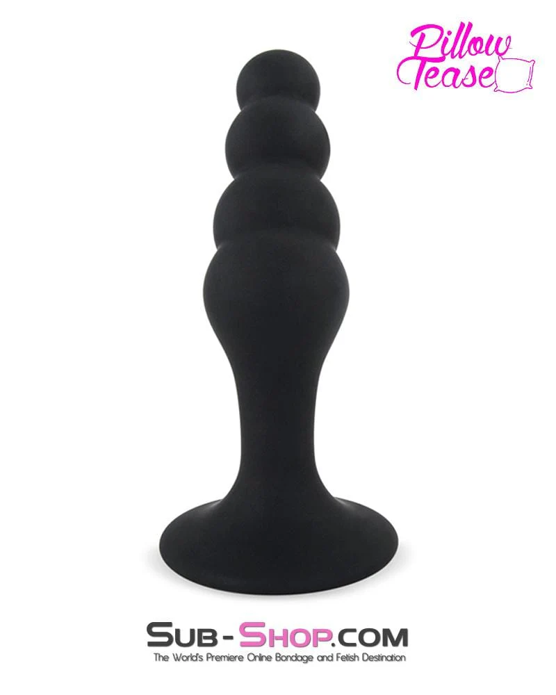 0463M-SIS      Sissy Femboy Beaded Silicone P-Spot Plug, Large - Image 5