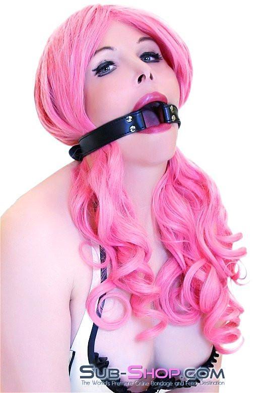 8958DL-SIS Sissy Mistress Slave Bondage Basics Leatherette Open Mouth Ring Gag - Image 13
