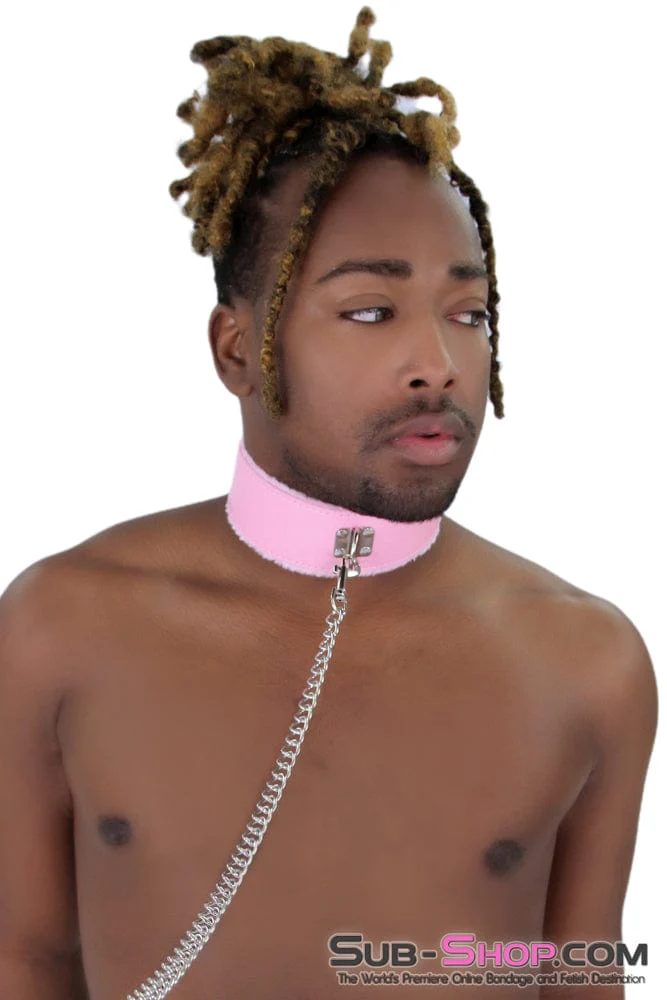 2785MQ-SIS Sissy Pink Handle Chained Bondage Leash - Image 4