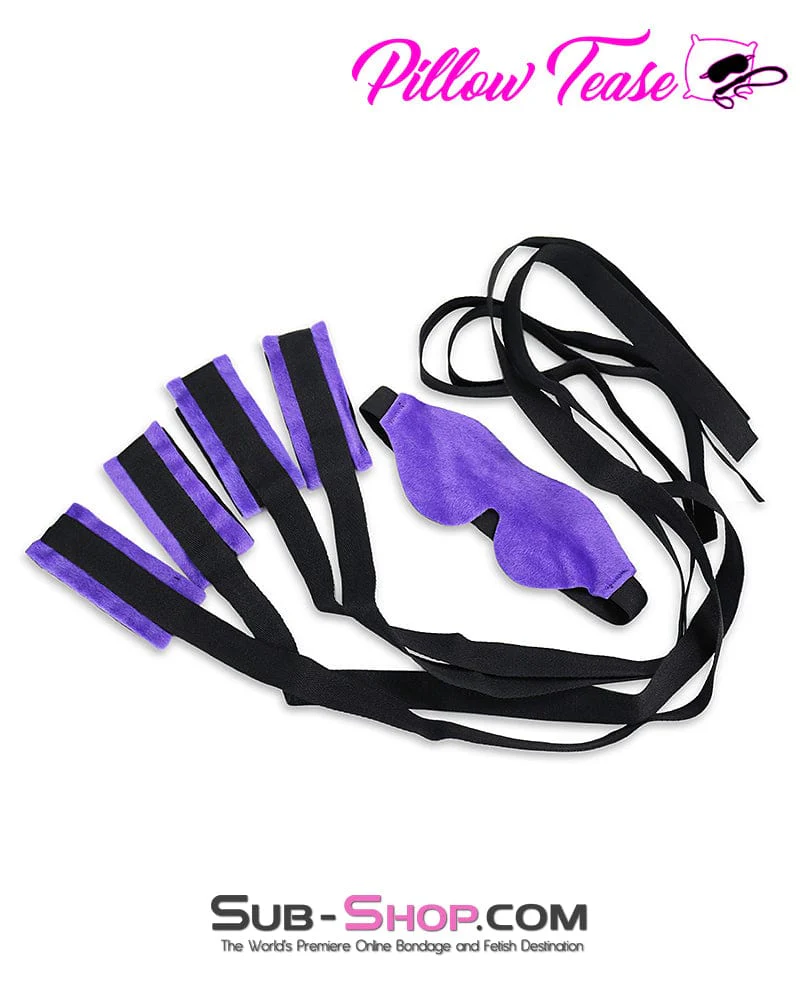 9919DL Beginner Soft Purple Blindfold, Wrist and Ankle Cuffs Bondage Set ✨ BLACK FRIDAY LIMITED TIME DEAL✨