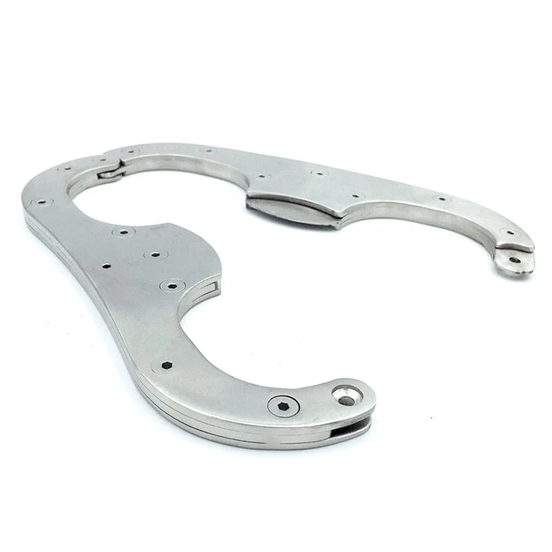 3804M Stainless Steel Wrist Fetters Restraints with Padlock, Small / Medium - Image 11