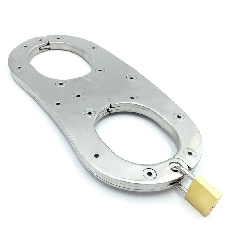 3804M Stainless Steel Wrist Fetters Restraints with Padlock, Small / Medium - Image 8