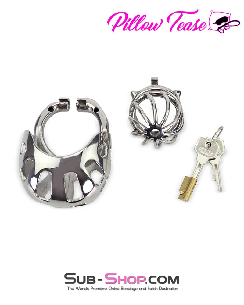 0974AR Steel Ball Trap Wire Teasing Cock Cage Chastity - Image 11