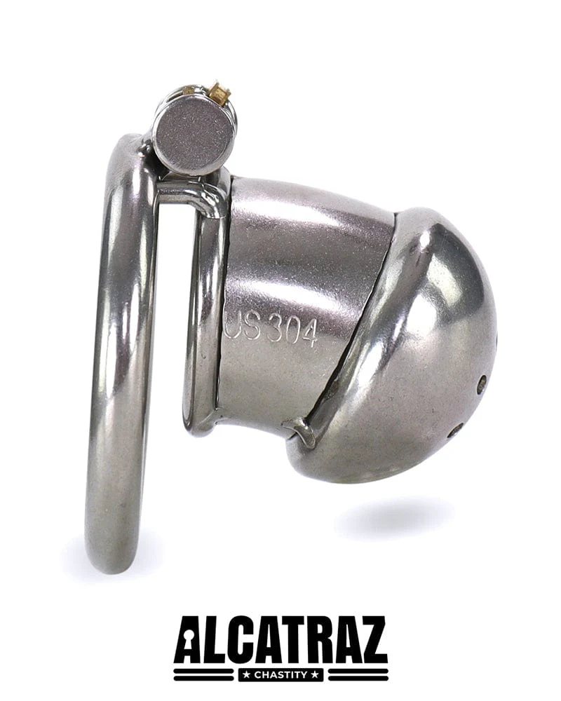 3838AR-SIS Steel Capped Tube Full Enclosure Chastity Sissy Cock Cage with 2" Cock Ring - Image 11