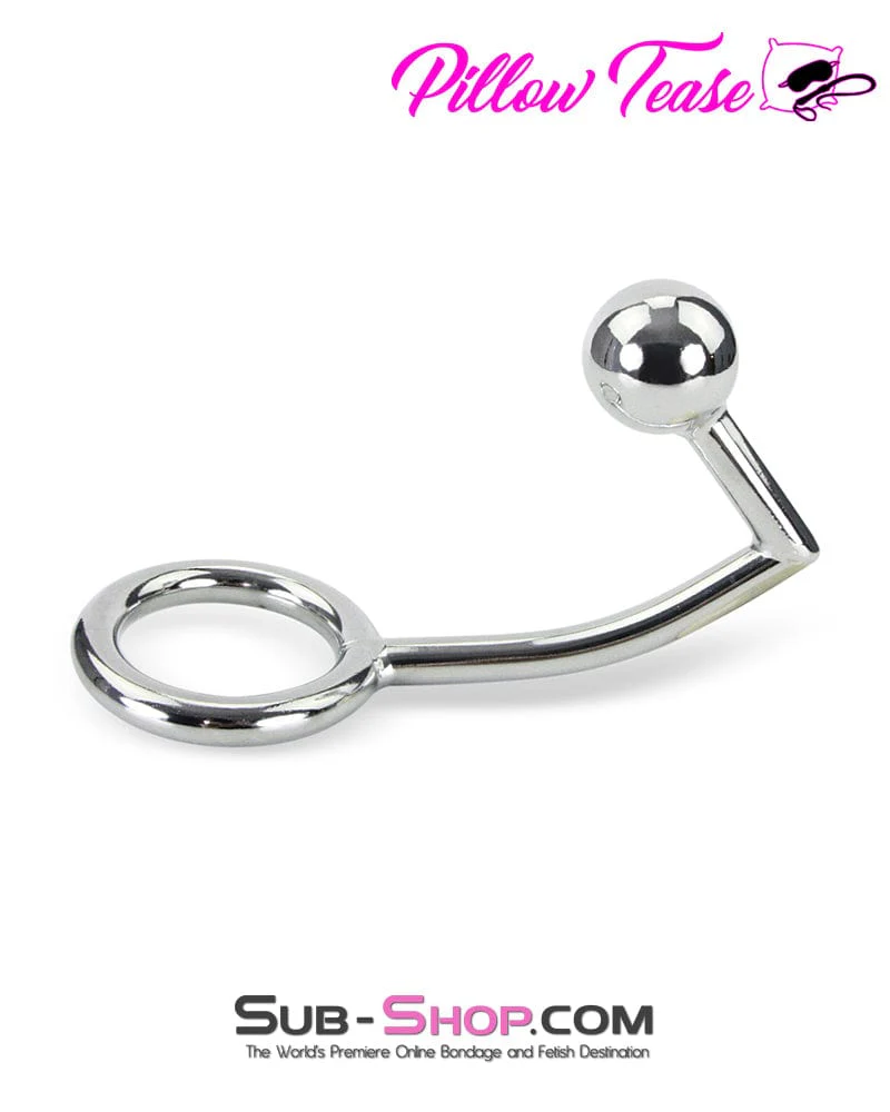 0571DL Steel Cock Ring With Anal Hook Intruder