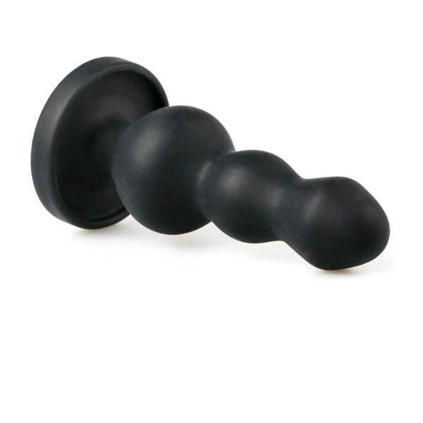 9768M      The Game Piece Black Silicone Butt Plug with Suction Cup Base - Image 2