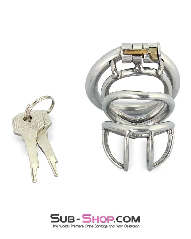 6982RS The Observatory High Security Tumbler Style Locking Steel Male Chastity Device - Image 12