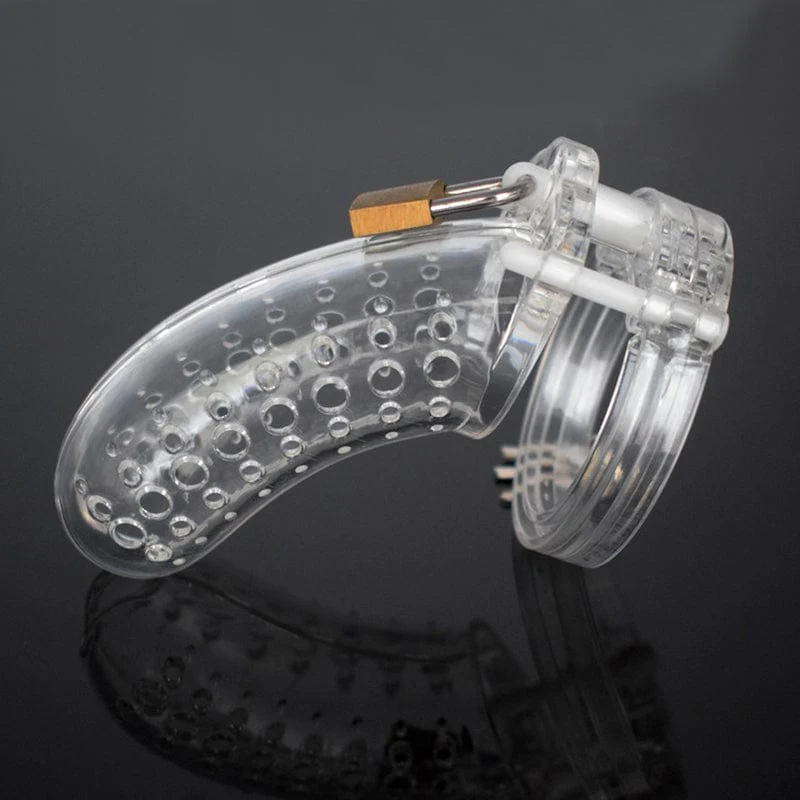 1589AR The Stockade Clear Cage Male Chastity Device