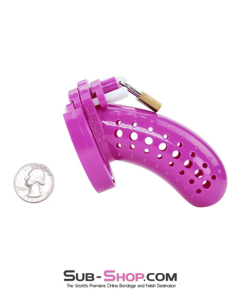 1603AR The Stockade Purple Cage Male Chastity Device - Image 6