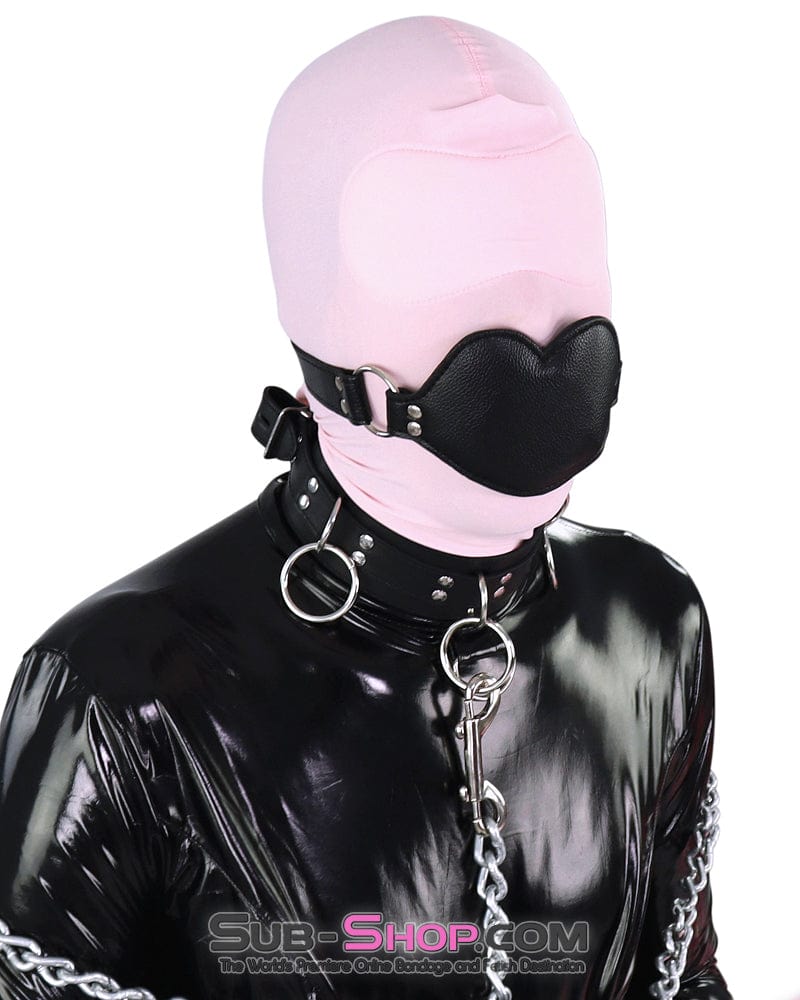 1760DL Three Ring Locking Bondage Collar - Image 10