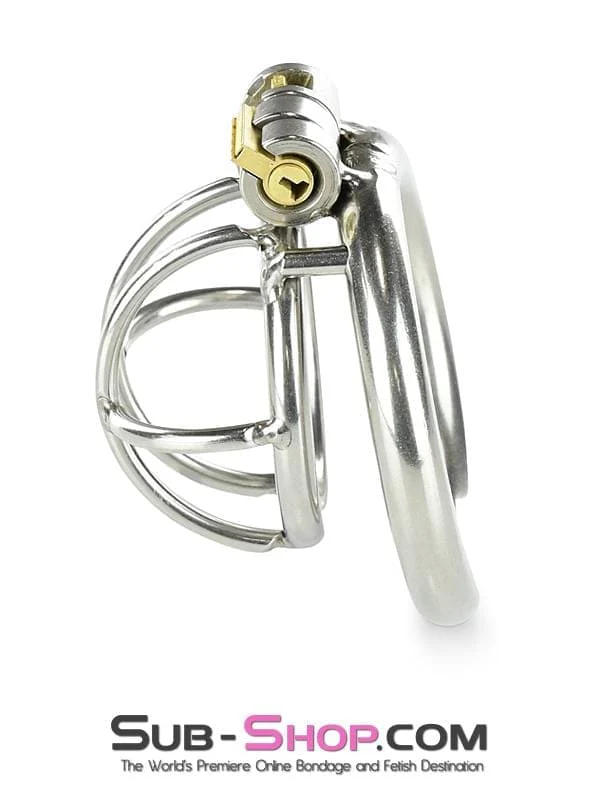 0963RS Tiny Tool High Security Steel Locking Male Bondage Chastity Device - Image 6