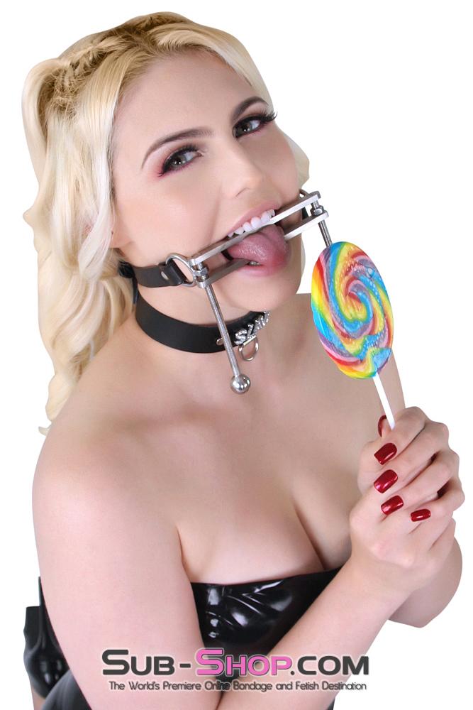 1323M Tongue Flail Stainless Steel Locking Open Mouth Tongue Trap Gag - Image 12